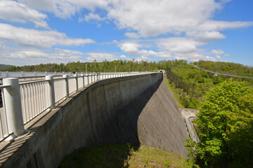 Rappbode dam in Germany in the mountains of Harz