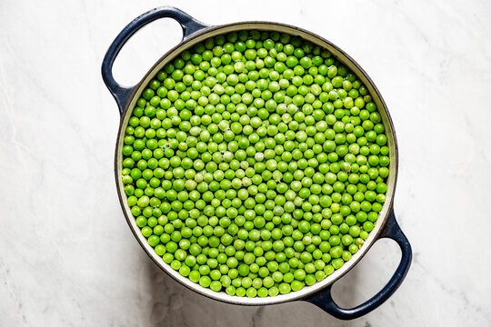 Blanched Green Peas, the preparation and process.