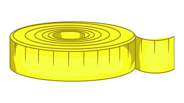 Measuring tape i icon animation cartoon best object isolated on white background