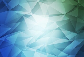 Light Blue, Green vector abstract polygonal background.