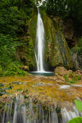 Fototapeta premium waterfall in the forest. Vadu Crisului waterfall, Bihor, Romania