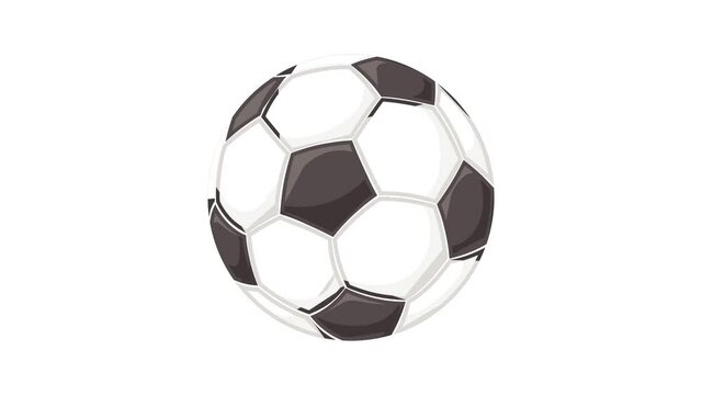 Soccer ball icon animation cartoon best object isolated on white background