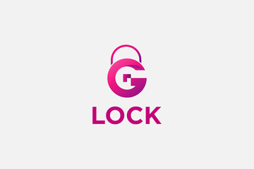logotype letter G or C for Security logo technology, personal web safety of information. ID lock. Cyberspace police icon. vector Security Logo Design Template