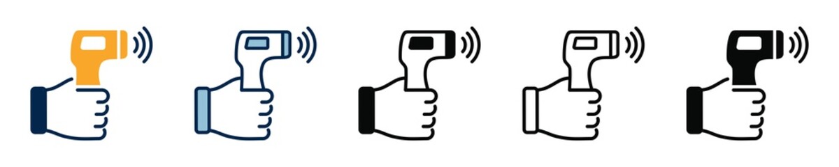 Contactless Infrared Thermometer icon. vector illustration