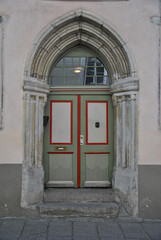 old door in an ancient arched door, Tallinn, Estonia