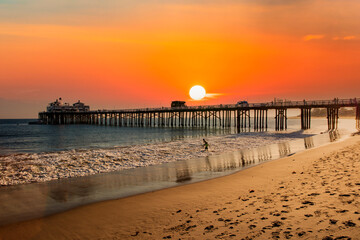 sunset on the beach