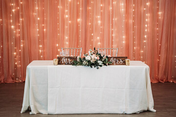 Sweetheart Wedding Table With Lights