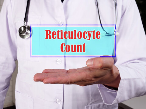 Medical concept about Reticulocyte Count with phrase on the sheet.