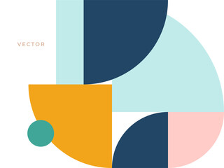 Abstract memphis background vector. Modern minimal style wallpaper with colorful geometric shapes, Memphis concept, abstract line art. Vector background for cover, banner, poster, web and packaging