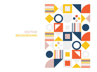 Abstract memphis background vector. Modern minimal style wallpaper with colorful geometric shapes, Memphis concept, abstract line art. Vector background for cover, banner, poster, web and packaging