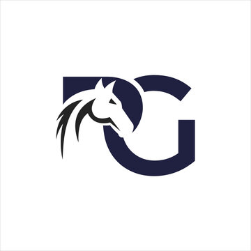 creative simple design logo initial rg 