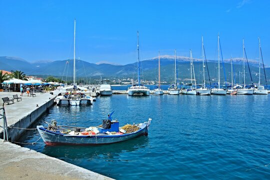 Greece, the island of Kefallonia - a view of the harbor in Sami