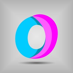 Letter font icon and logo template. New design and elegant typographic concept. Multy Colour. File EPS.