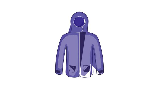 Hoodie sweater icon animation cartoon best object isolated on white background