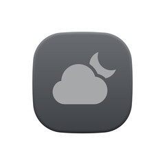 Cloudy Night - App Icon Button