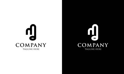M logogram, for M font in your name logo with music theme