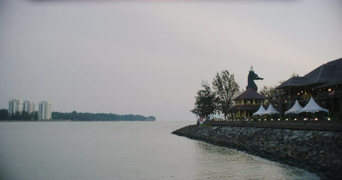 Evening Time in The Town of Miri, East Malaysia