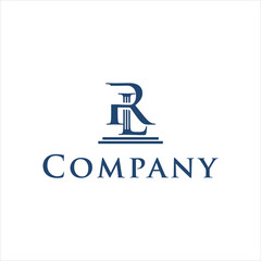 creative simple design logo initial RL