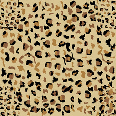 Leopard seamless pattern design illustration background