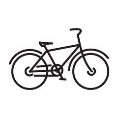 bike. freehand drawing. Icon black and white