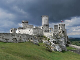 Fototapeta na wymiar Scenical castle ruins. Former seat of kings.