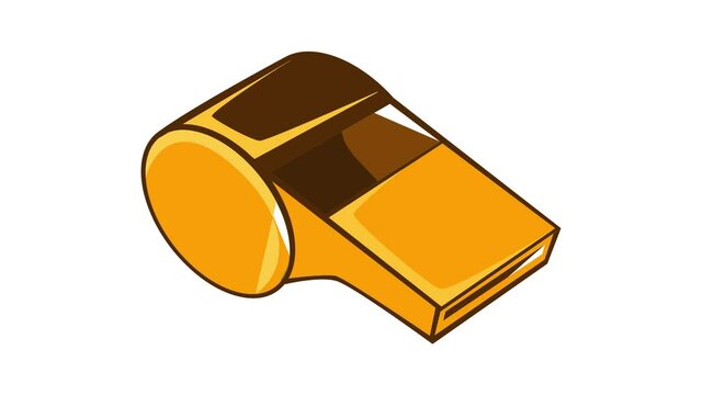 Whistle of refere icon animation cartoon best object isolated on white background