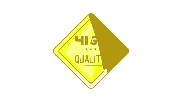 High quality label icon animation cartoon best object isolated on white background