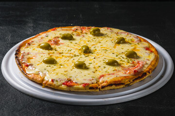 pizza on a plate