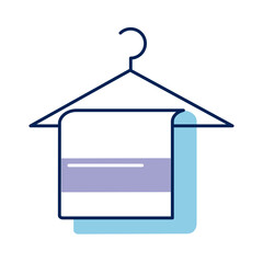 towel hanging in clothespin