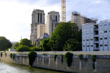 Notre Dame de Paris during its very long reconstruction. The 6th june 2021, Paris, France.