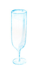 Watercolor image of wineglass for your design