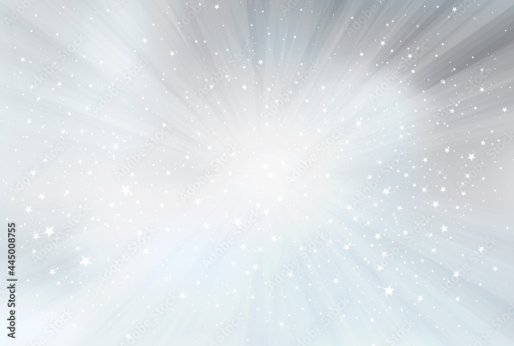 Wall mural vector gray, sparkling background with rays, lights and stars. gray abstract background.