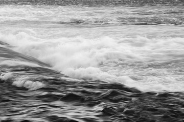 Cascades in the Niagara River in Black and White