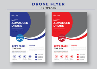 Drone Flyer Template, Drone Services Business Flyer, Drone Rent Flyer