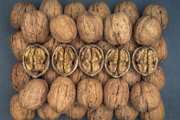 walnuts on the table
