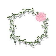 floral frame, background for cards and congratulations, flowers in bright colors