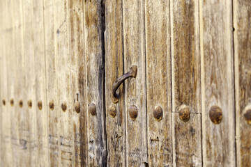 Lock on wooden door