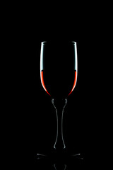 silueta de copa de vino elegante.