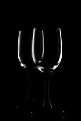 silueta de copa de vino elegante