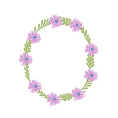 floral frame, background for cards and congratulations, flowers in bright colors