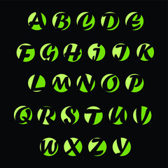 Green circle fresh design of B initial letter logo template, perfect for children, learn, typography, etc