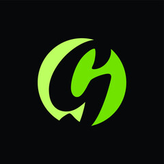 Green circle fresh design of B initial letter logo template, perfect for children, learn, typography, etc