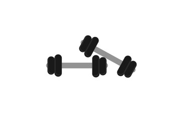 Dumbbell for gym icon , black sign design