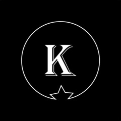 K letter logo icon vector template on black background creative letter K icon. K vector.
