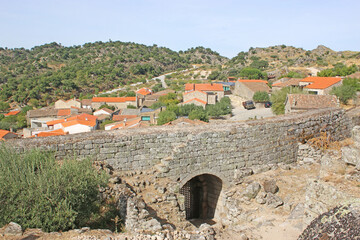 Walls of the Ruined village of Marialva, Portugal	