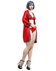 Beautiful woman in lingerie.