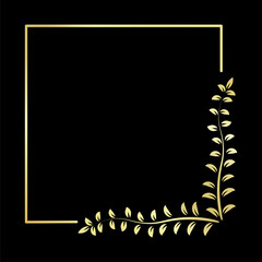 black background with golden frame or border