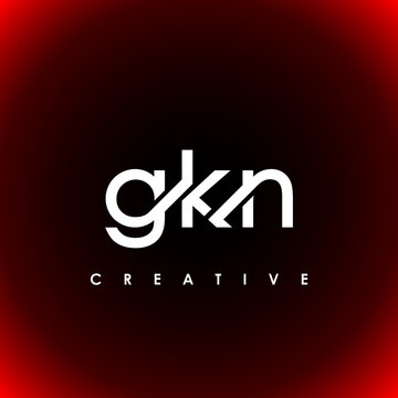 GKN Letter Initial Logo Design Template Vector Illustration
