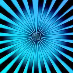 bright blue starbust geometric design