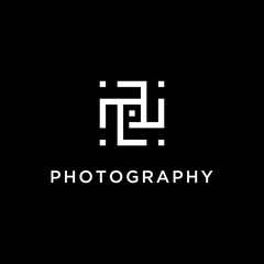 Initial P for Photography logo design inspiration
